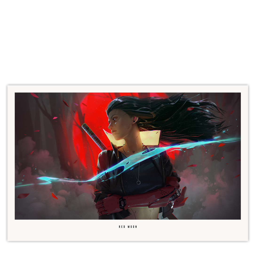 Red Moon Print