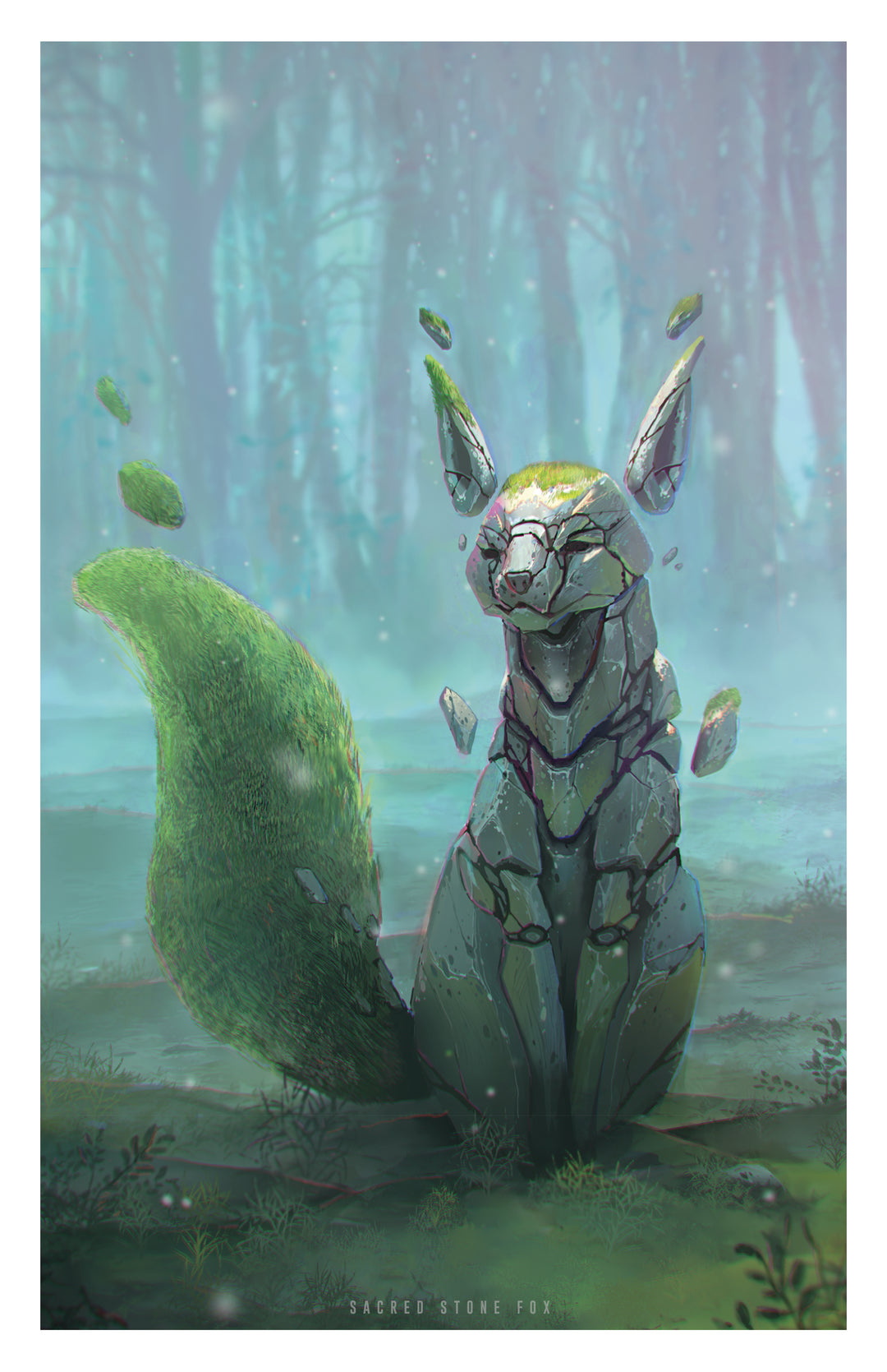 Sacred Stone Fox Print