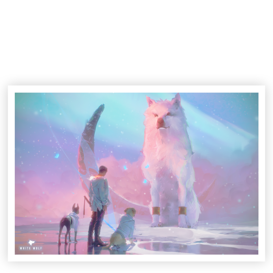 White Wolf Print